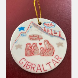 New! Hanging Gibraltar Ceramic Ornament by Julia Gash